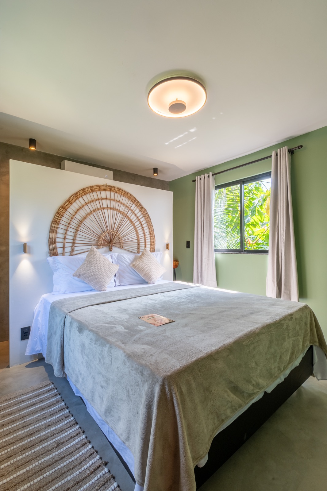 Upstairs bedroom with forest view