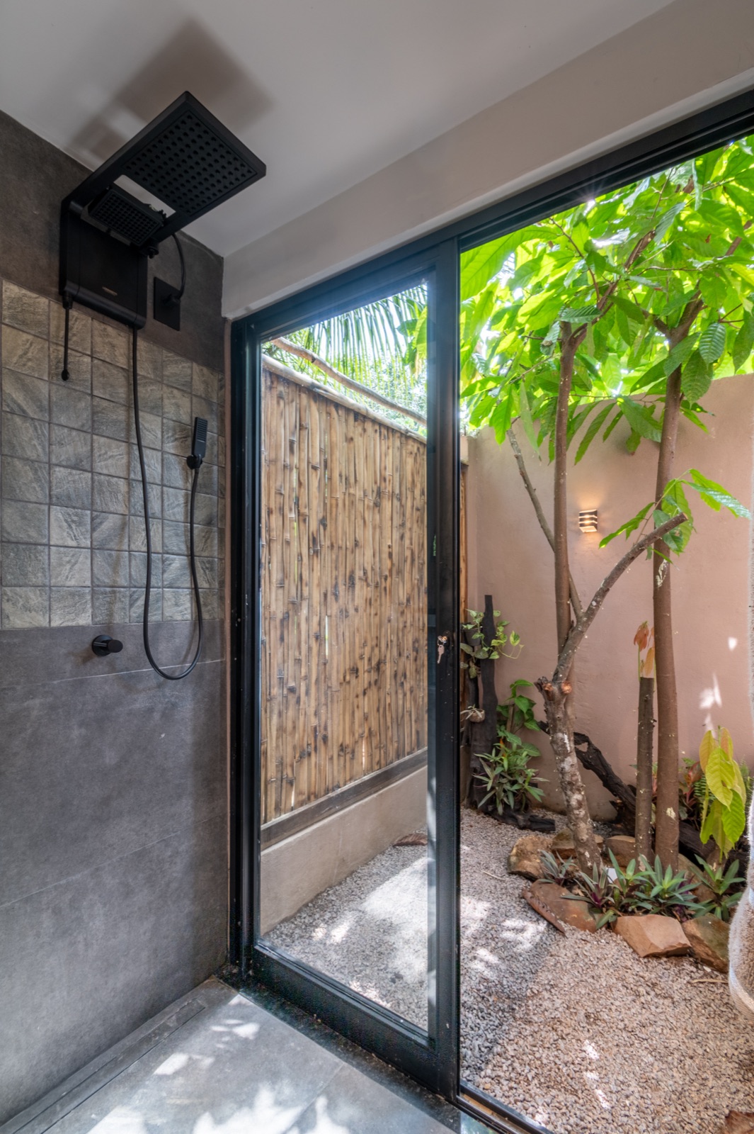 Outdoor rain shower