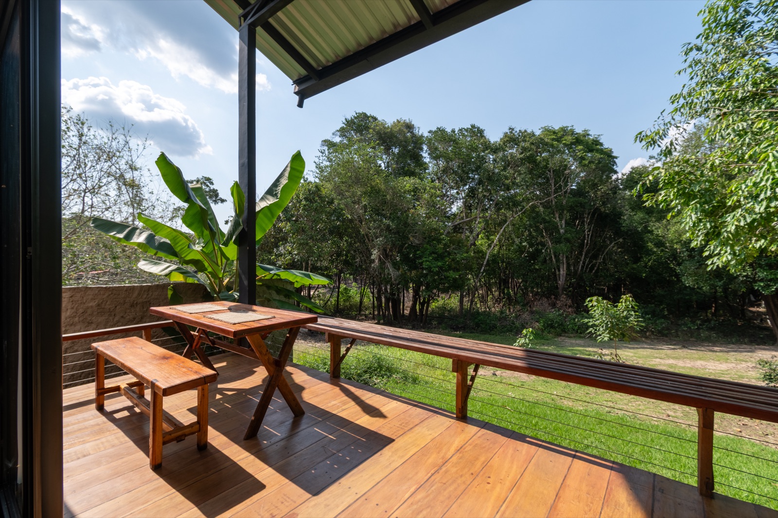 Balcony facing the treetops