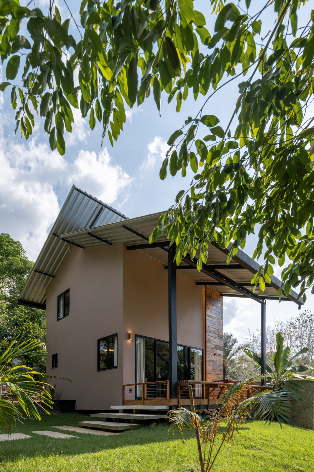 Cabana exterior amid the forest